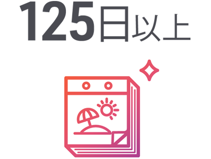 125日以上